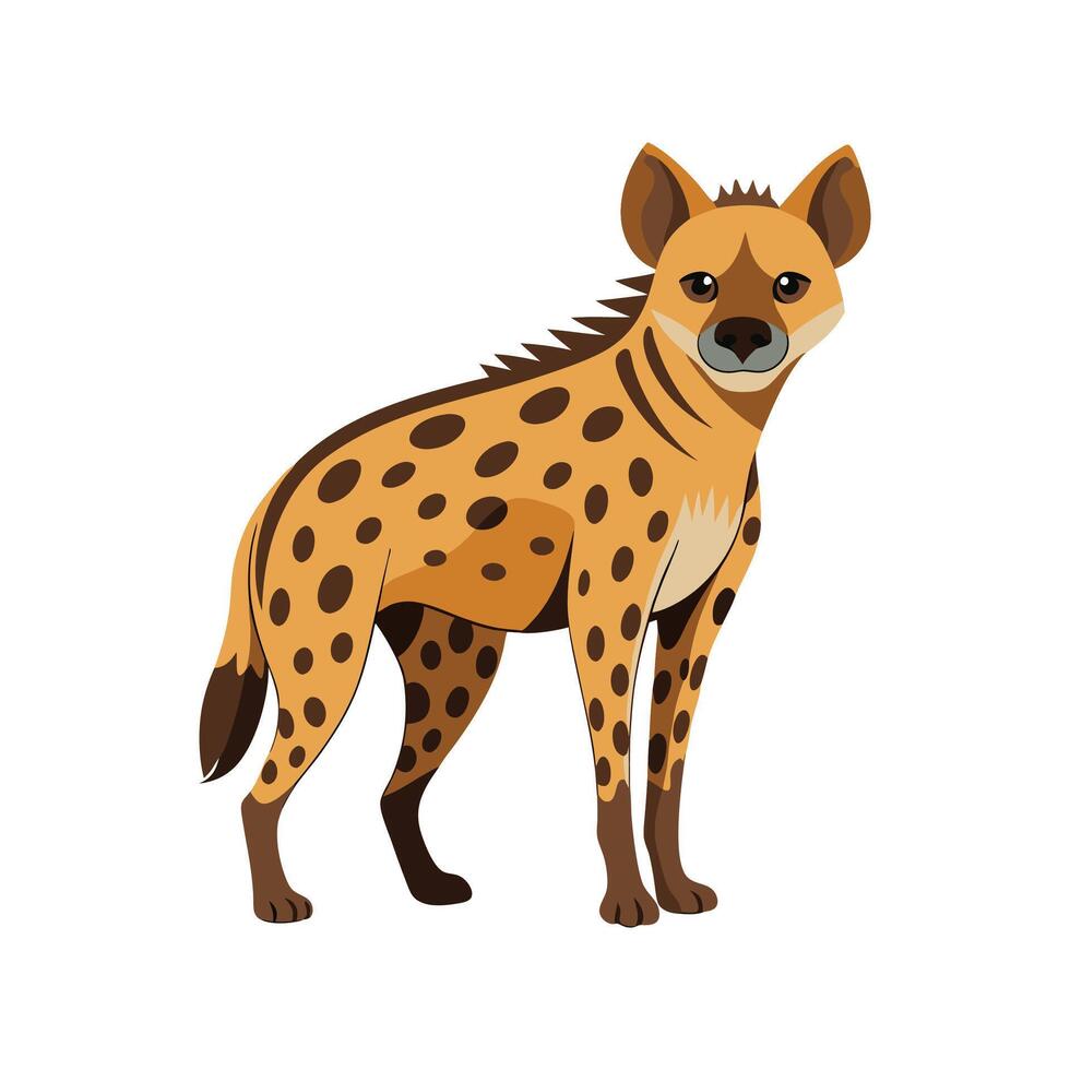 Engaging Spotted Hyena Illustration for Creative Use vector
