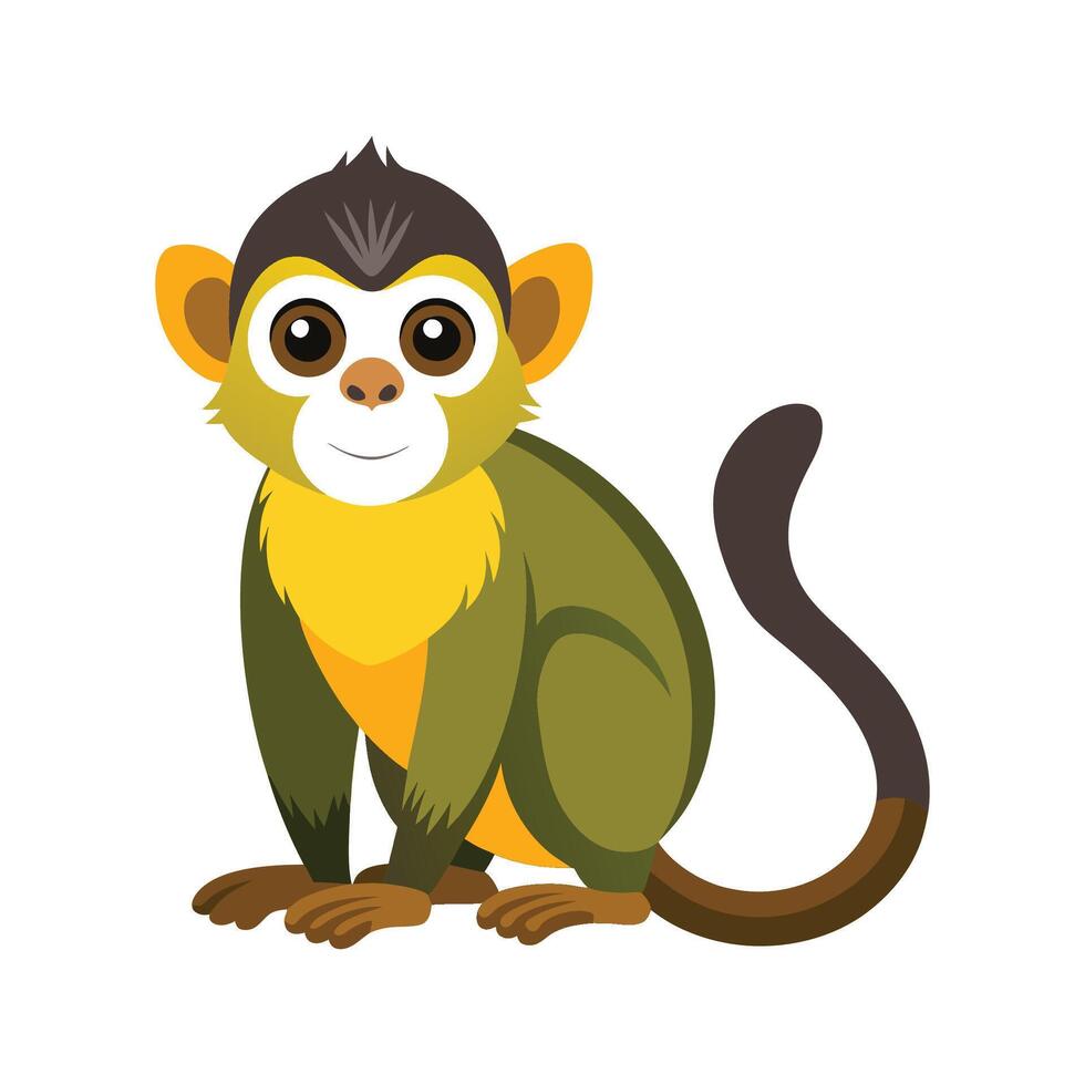 Creative Squirrel Monkey for Unique Wildlife vector