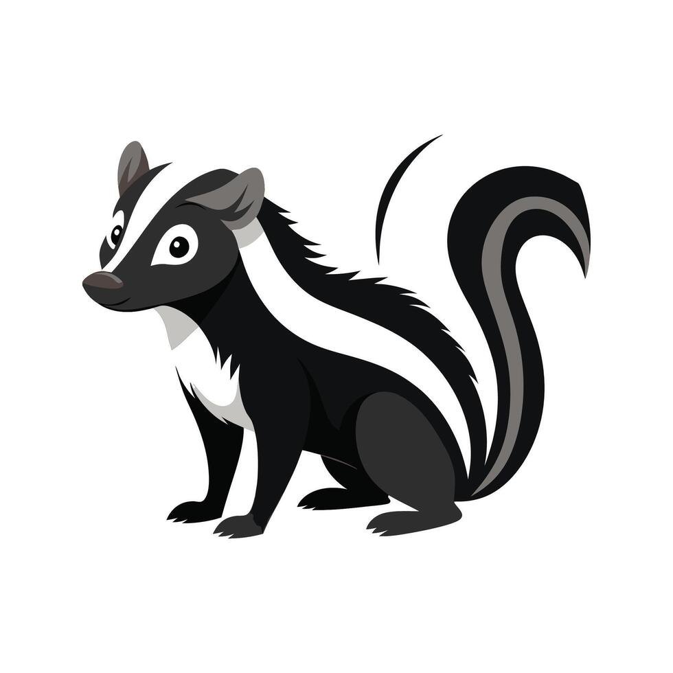 Stylized Striped Skunk Art for Creatives vector