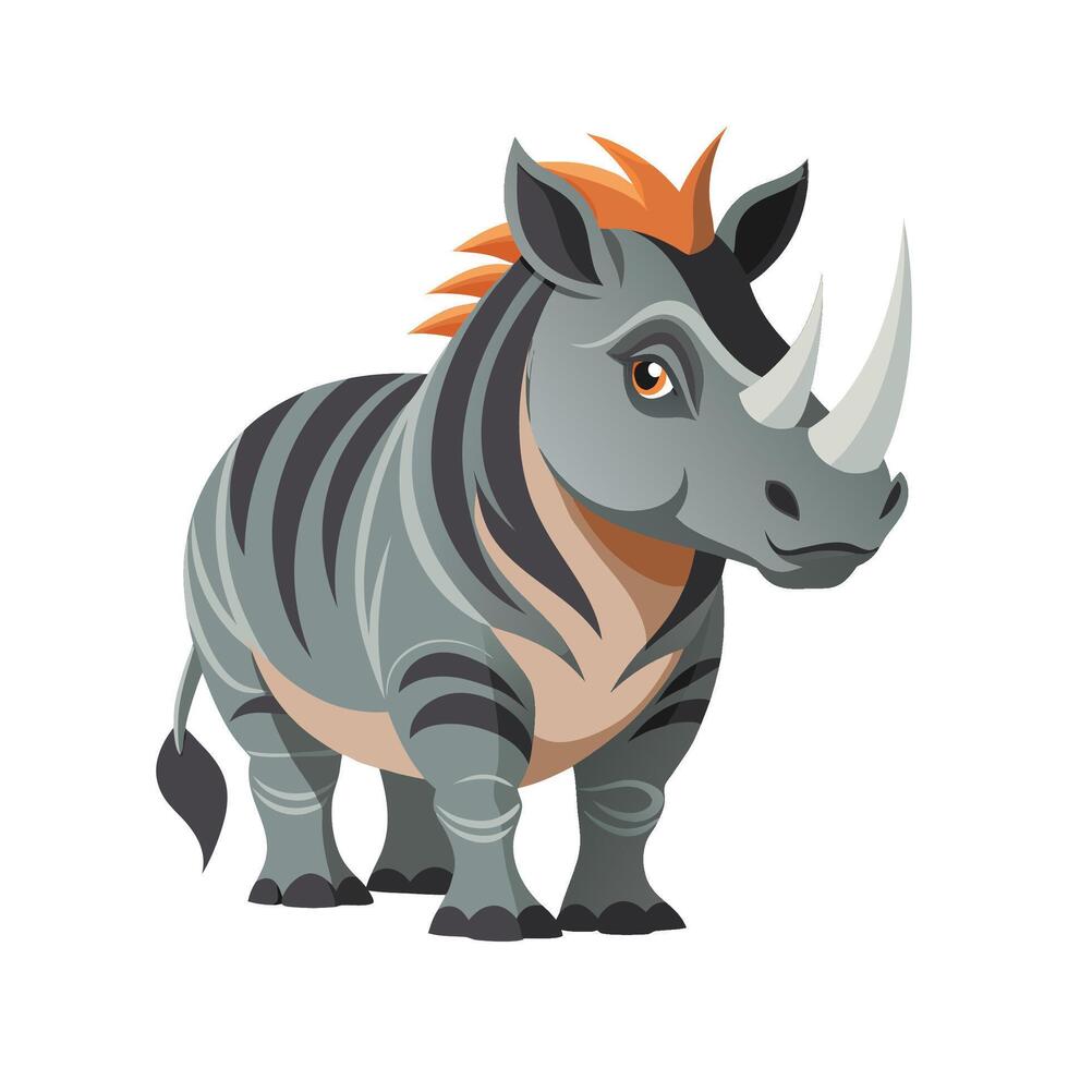 Creative Sumatran Rhino for Wildlife Projects vector