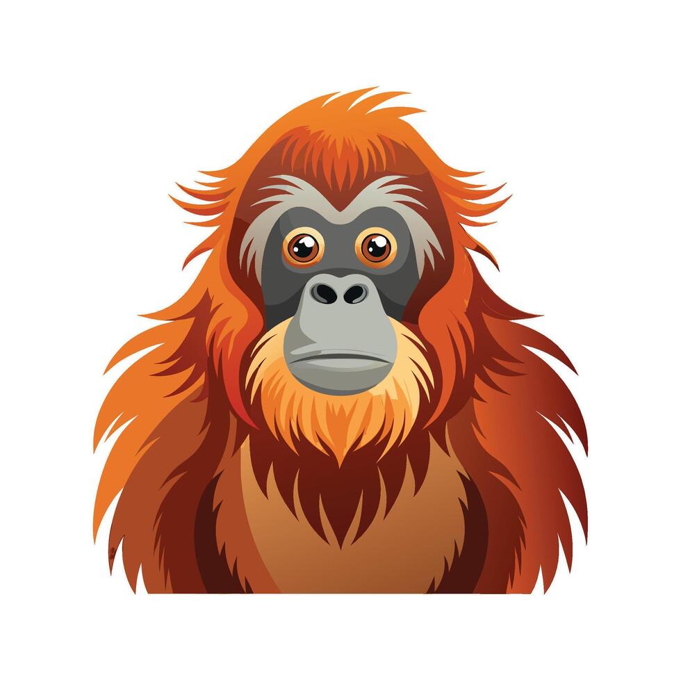 Creative Sumatran Orangutan for Wildlife Projects vector