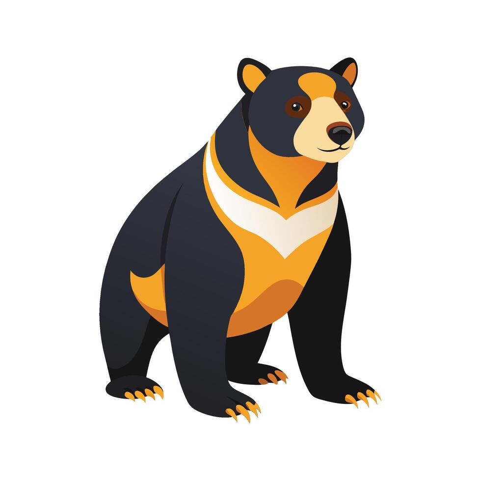 Creative Sun Bear for Artistic Projects vector