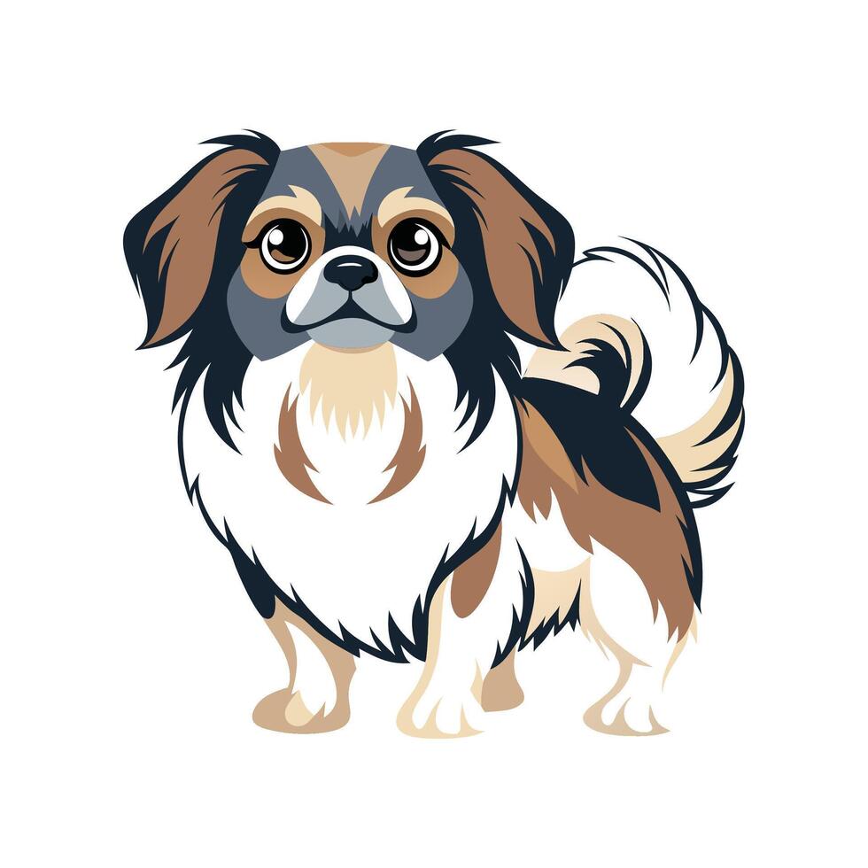 Stylized Tibetan Spaniel Art for Pet Lovers vector