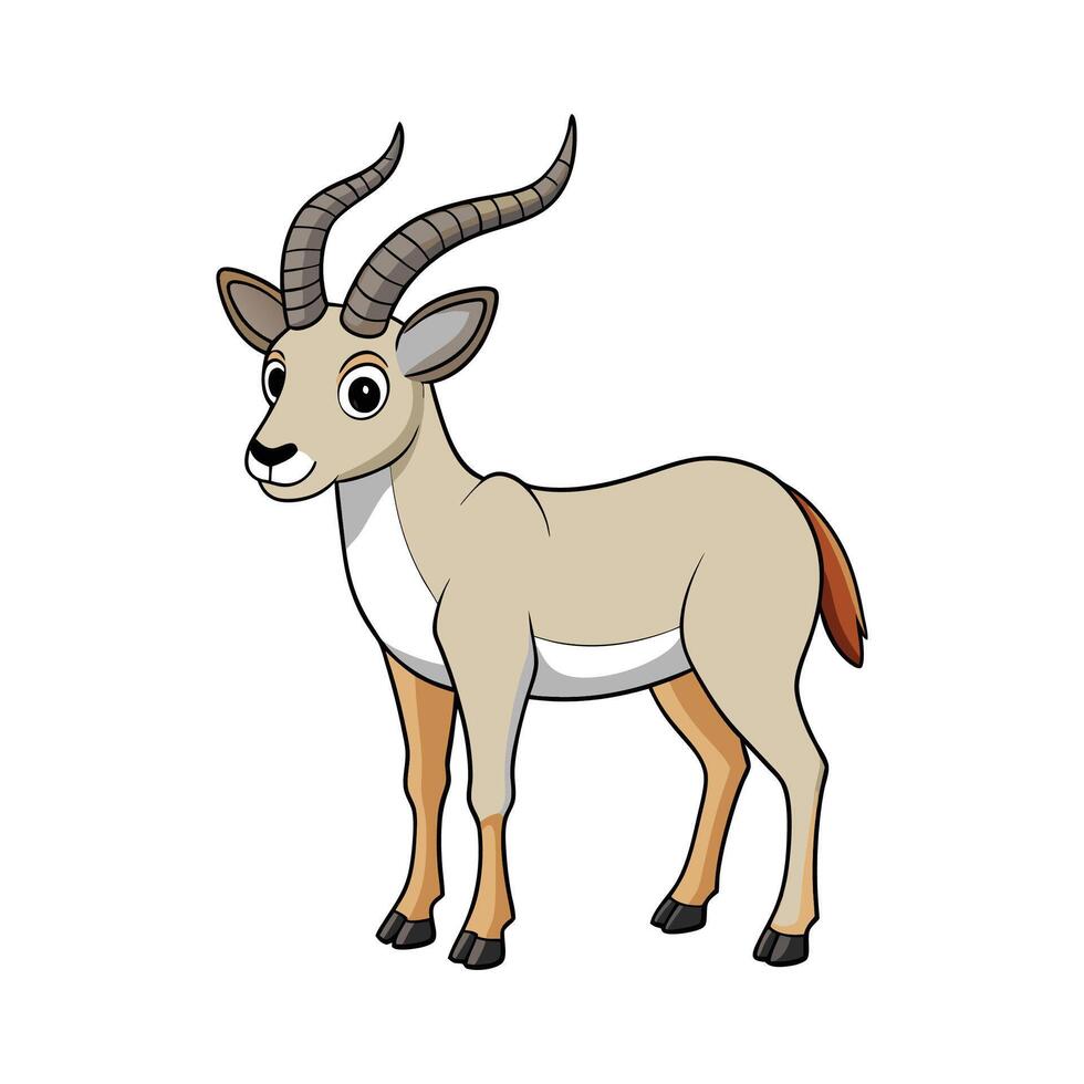 Addax Illustration Art for Projects. Cartoon Art Animal Illustration vector