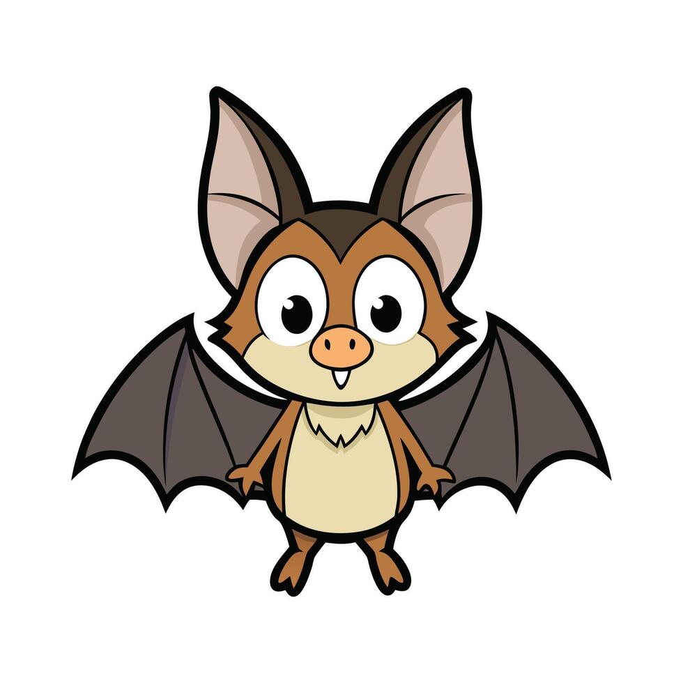 Unique Lesser Horseshoe Bat Illustration for Creatives. Cartoon Art Animal Illustration vector