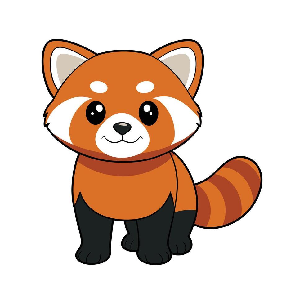 Engaging Lesser Panda Illustration for Wildlife Art. Cartoon Art Animal Illustration vector