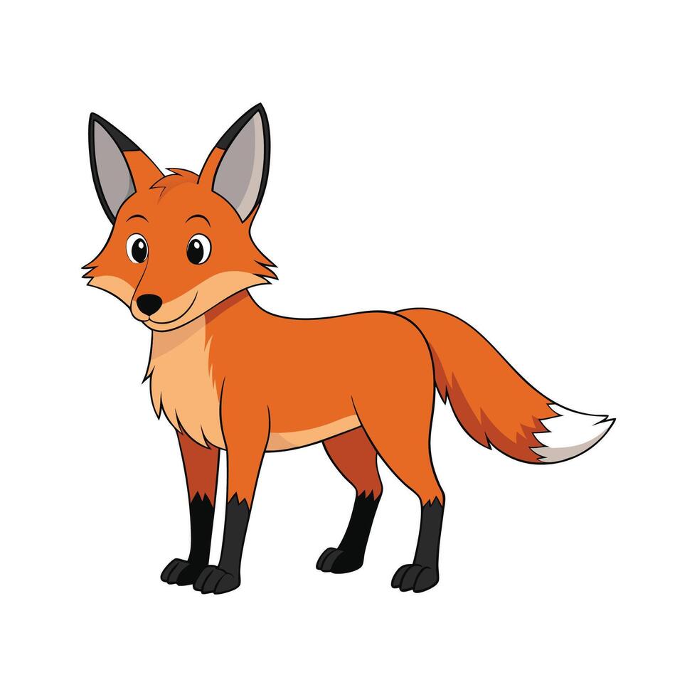 Unique Maned Wolf Art for Art Projects. Cartoon Art Animal Illustration vector