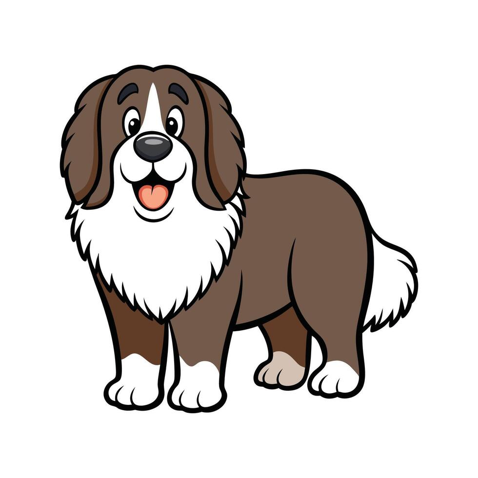 Creative Newfoundland Dog for Artistic Use. Cartoon Art Animal Illustration vector