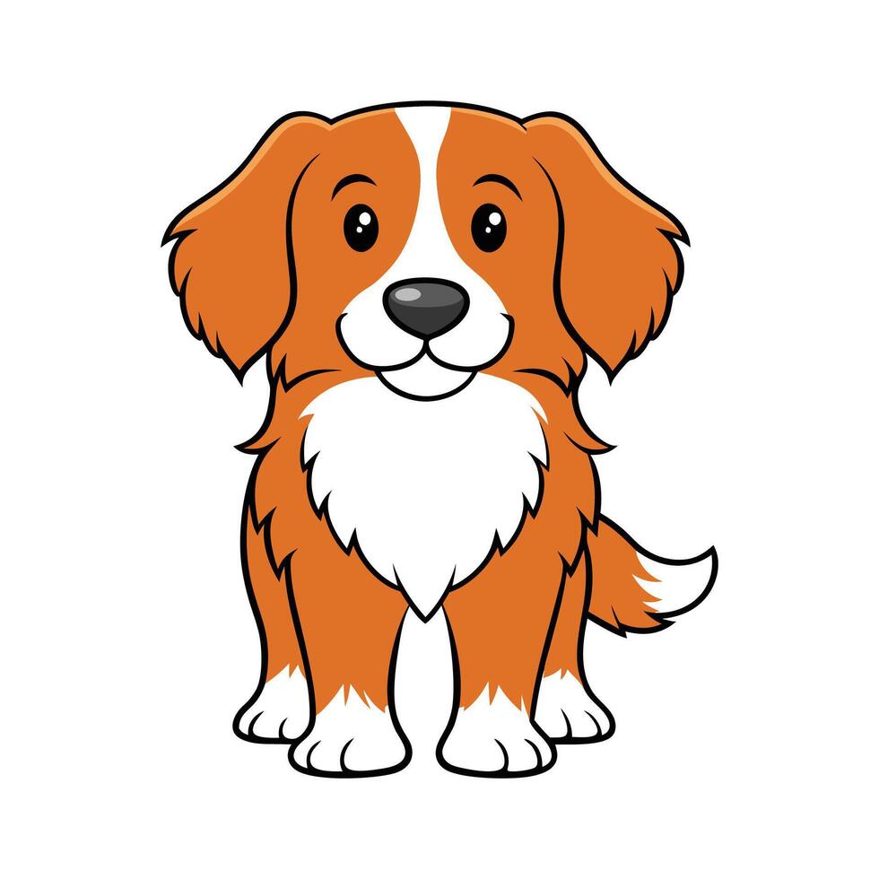 Engaging Nova Scotia Duck Tolling Retriever Illustration. Cartoon Art Animal Illustration vector