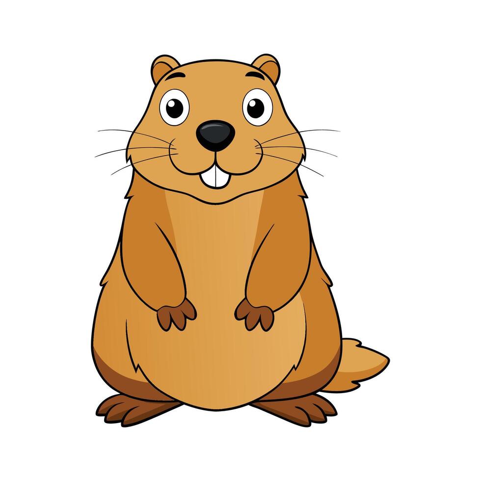 Prairie Dog Illustration for Unique Wildlife. Cartoon Art Animal Illustration vector