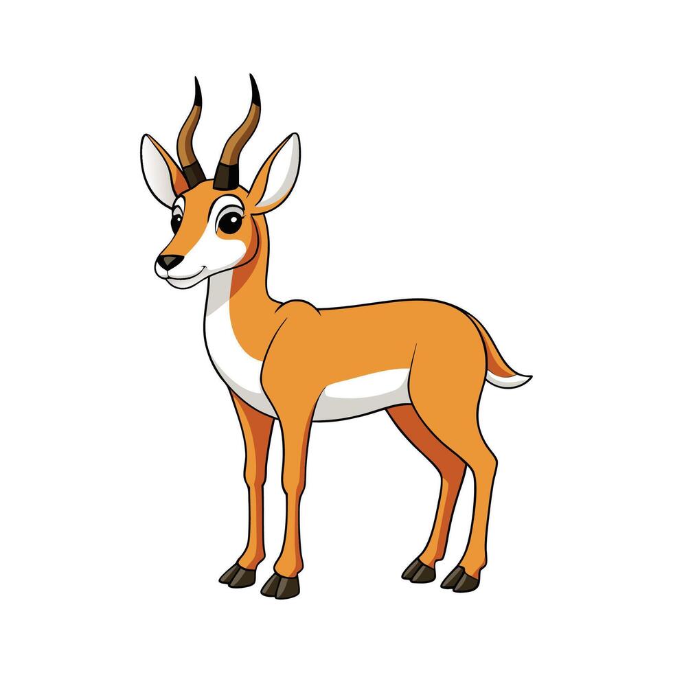 Engaging Pronghorn Illustration for Art. Cartoon Art Animal Illustration vector