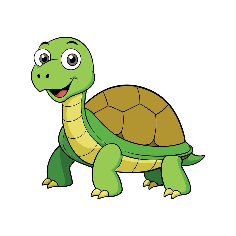 Engaging Tortoise Illustration for Unique Wildlife. Cartoon Art Animal Illustration vector