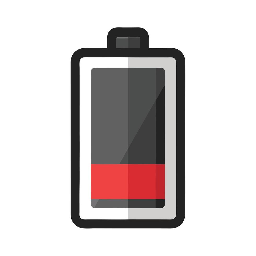 Minimalistic Battery Icon Showing Power Level vector