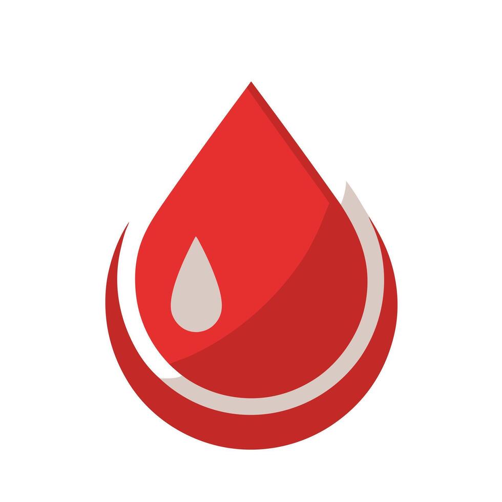 Blood Drop Icon Symbolizing Donation and Healthcare vector