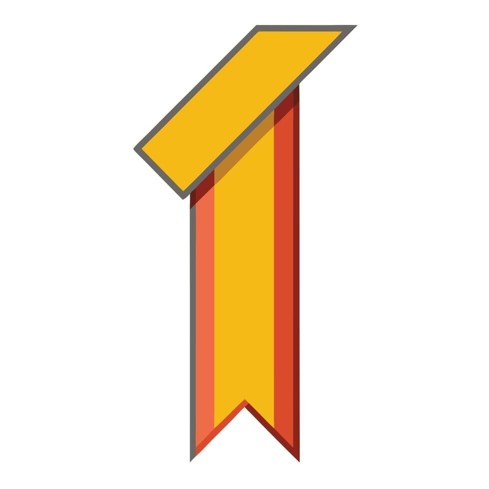 Simple Bookmark Ribbon Icon Isolated on a White Background vector