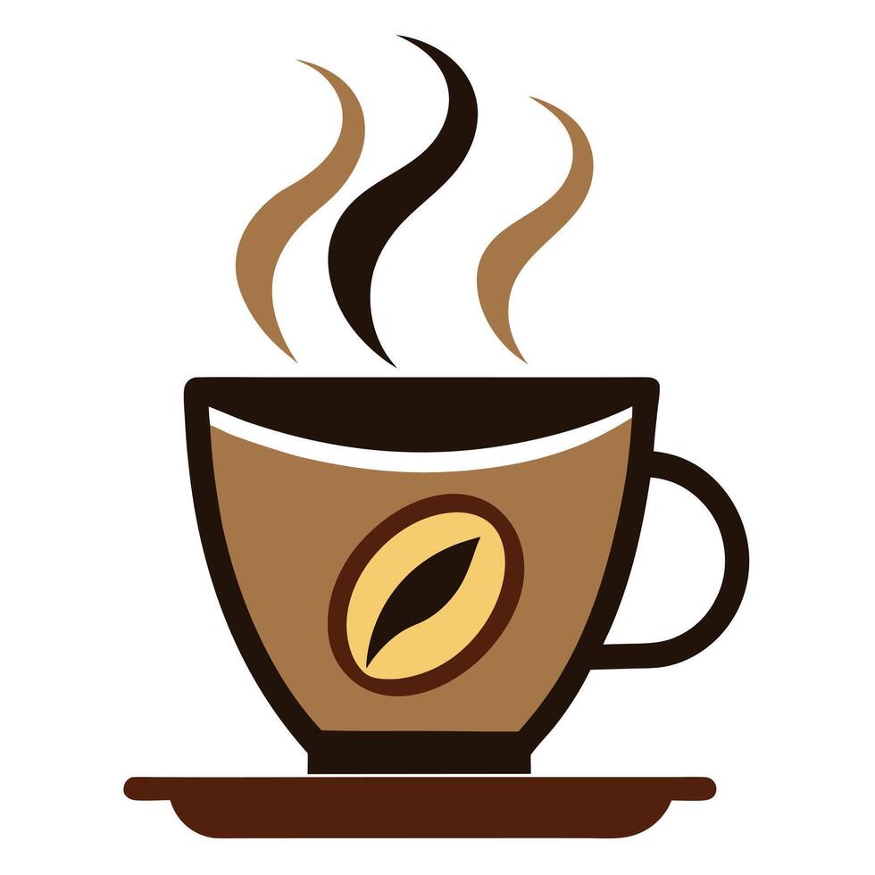 Coffee Cup Icon Symbolizing a Cafe and Relaxation vector