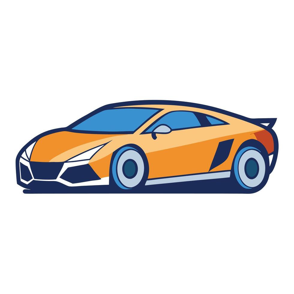 Sleek and Modern Car Icon Isolated on a White Background vector