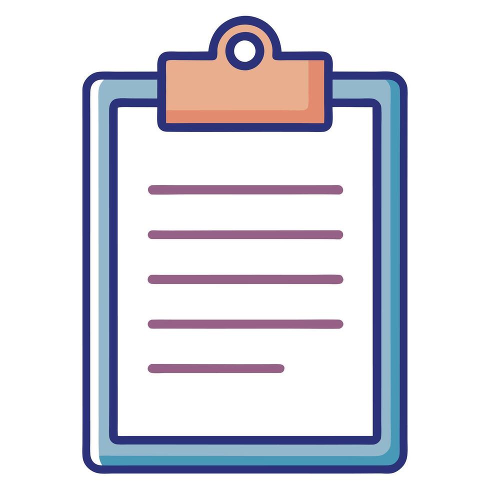Clipboard Icon Holding a Document and File Management Concept vector