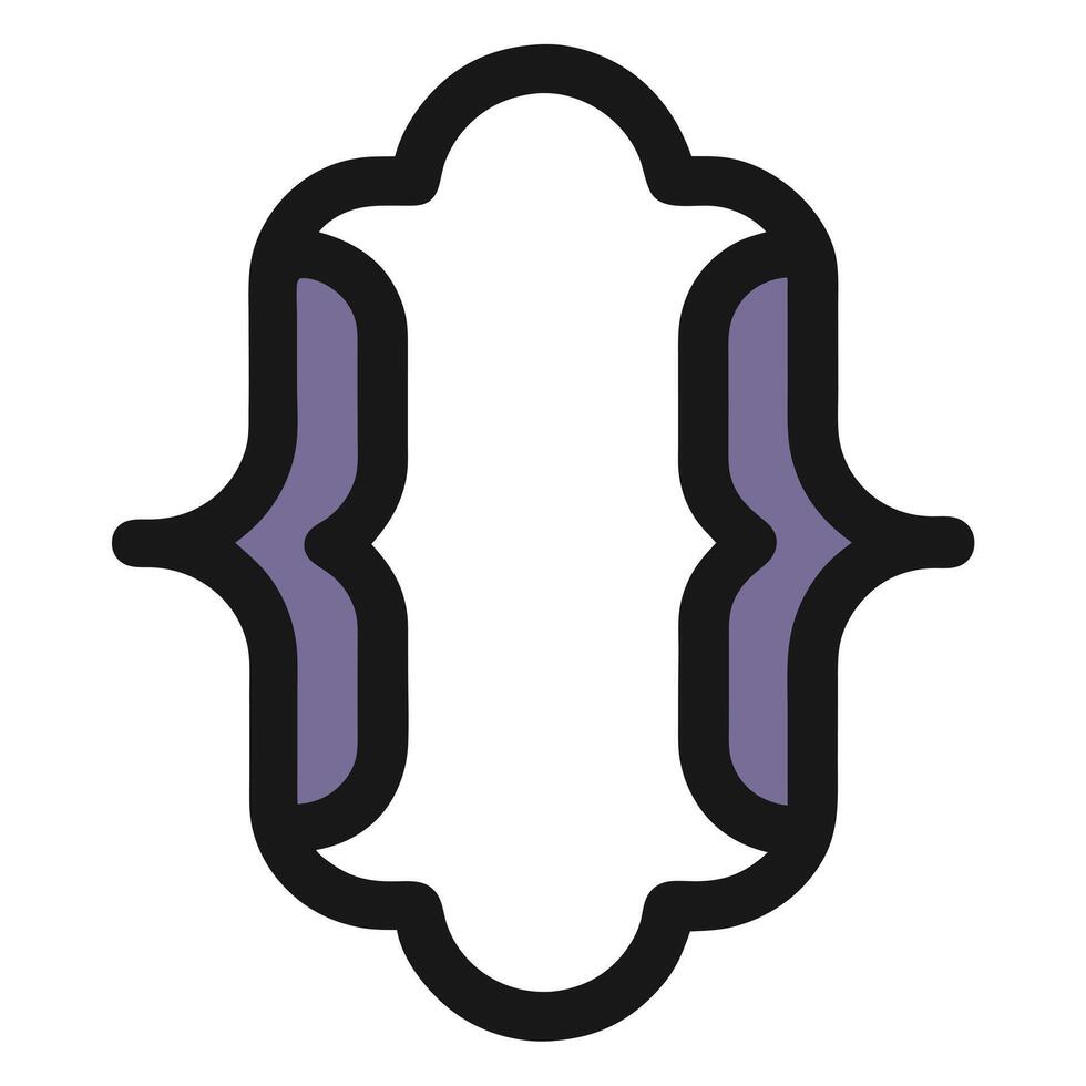 Curly Brackets Icon in Flat Style and Programming Concept vector