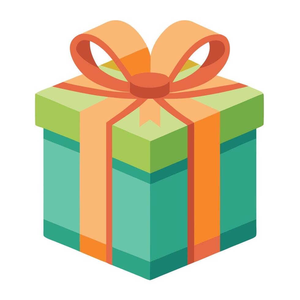 Clean Rectangular Gift Box Icon and Gift Box Concept vector