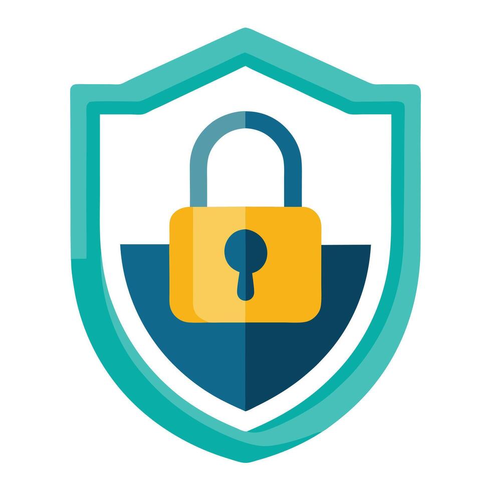 Secure Lock Icon with a Modern Design and Lock Concept vector