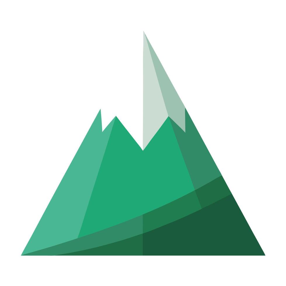 Simple Triangular Mountain Peak Icon and Mountain Peak Concept vector