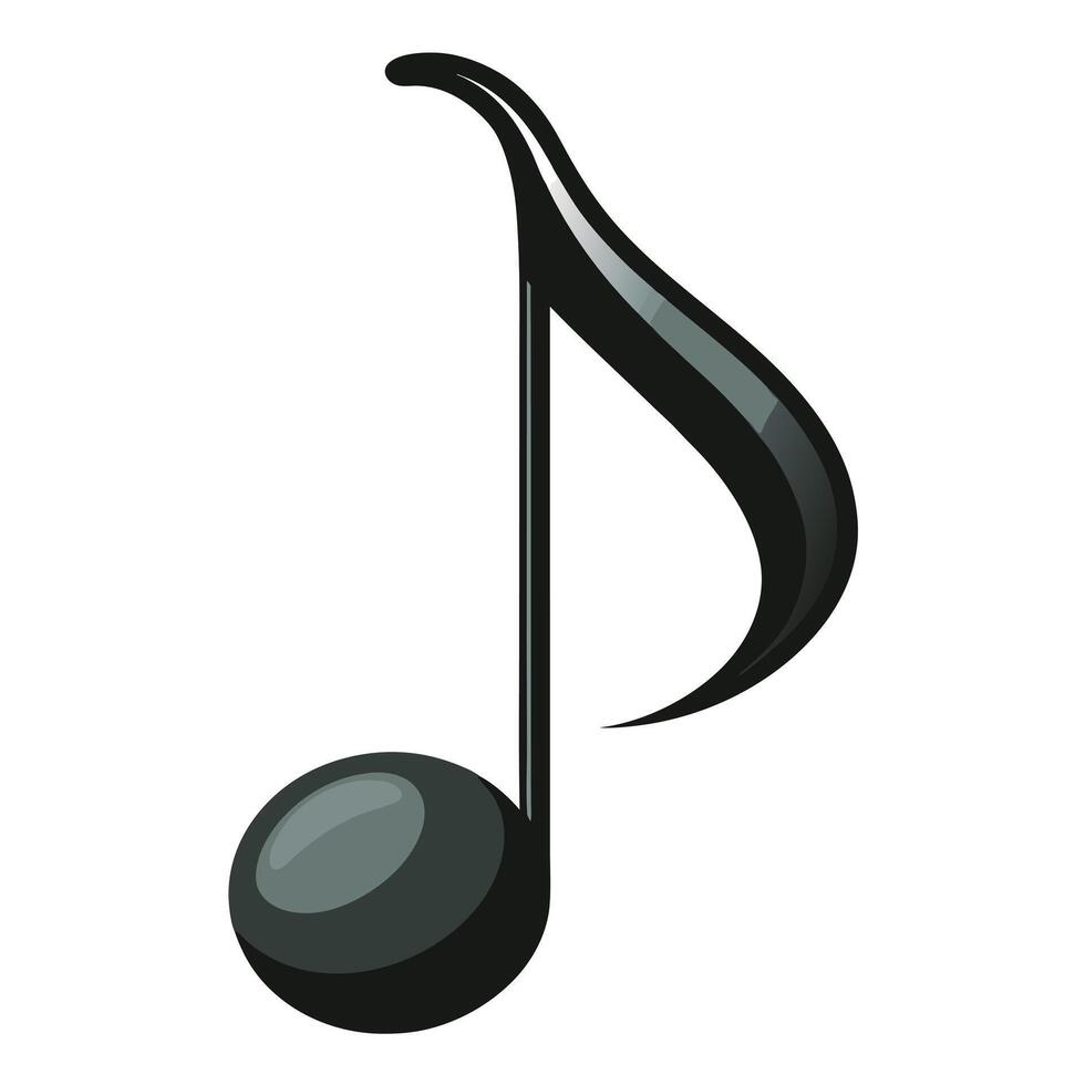 Single Music Note Icon with Clean Shapes and Music Note Concept vector
