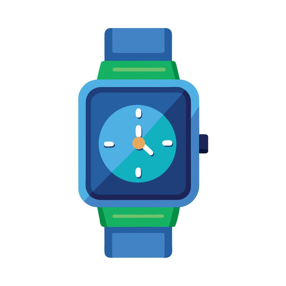 Modern Smartwatch Icon Displaying Time and Smartwatch Concept vector