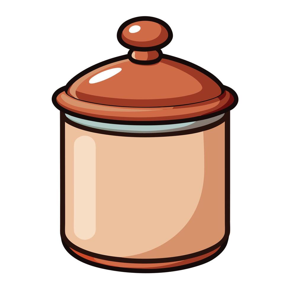 Spice Jar Icon with a Lid and Spice Jar Concept vector