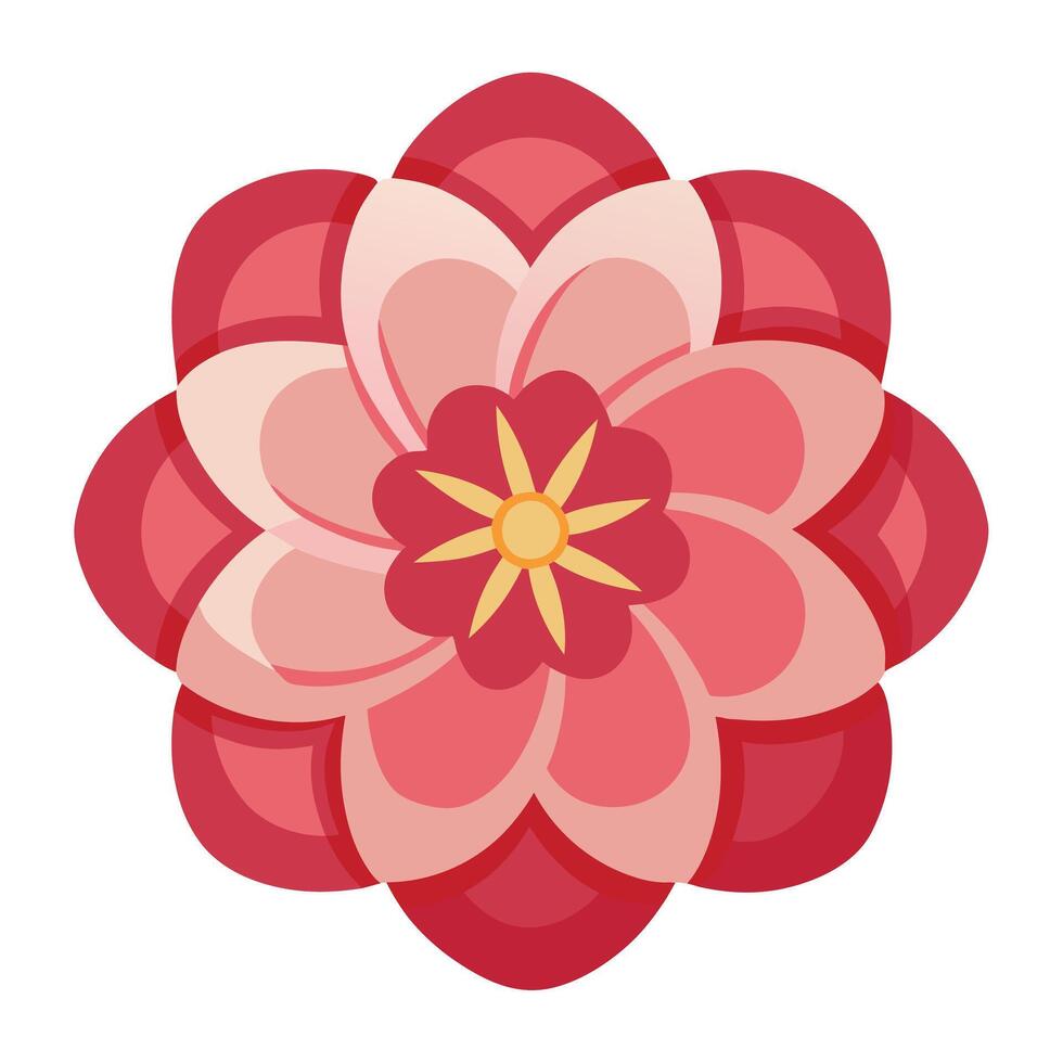 Elegant Asymmetrical Bloom with Modern Design and Flower Concept vector
