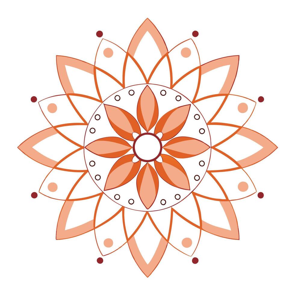 Pure Geometry Circle and Dot Flower and Flower Concept vector