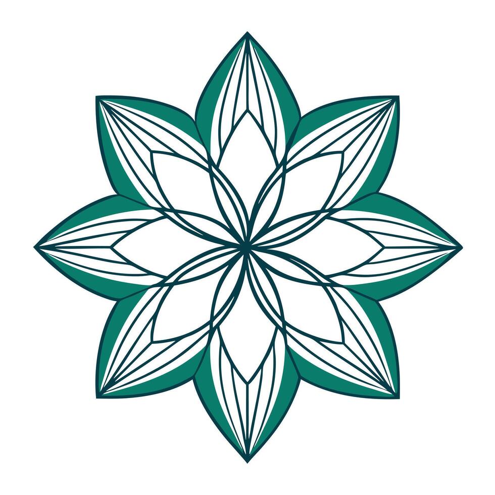 Subtle Repetition Echo Line Petal Blossom and Flower Concept vector
