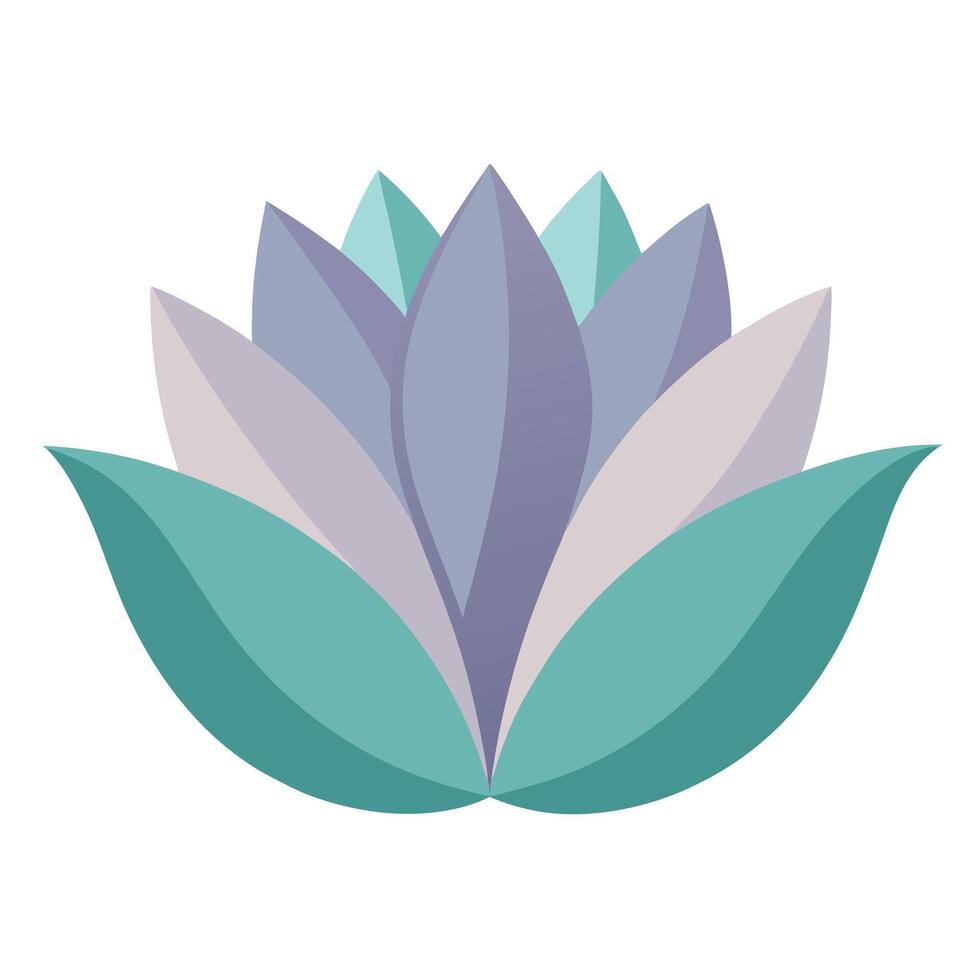 Soft Feather Like Petal Flower with Gentle Curves and Flower Concept vector