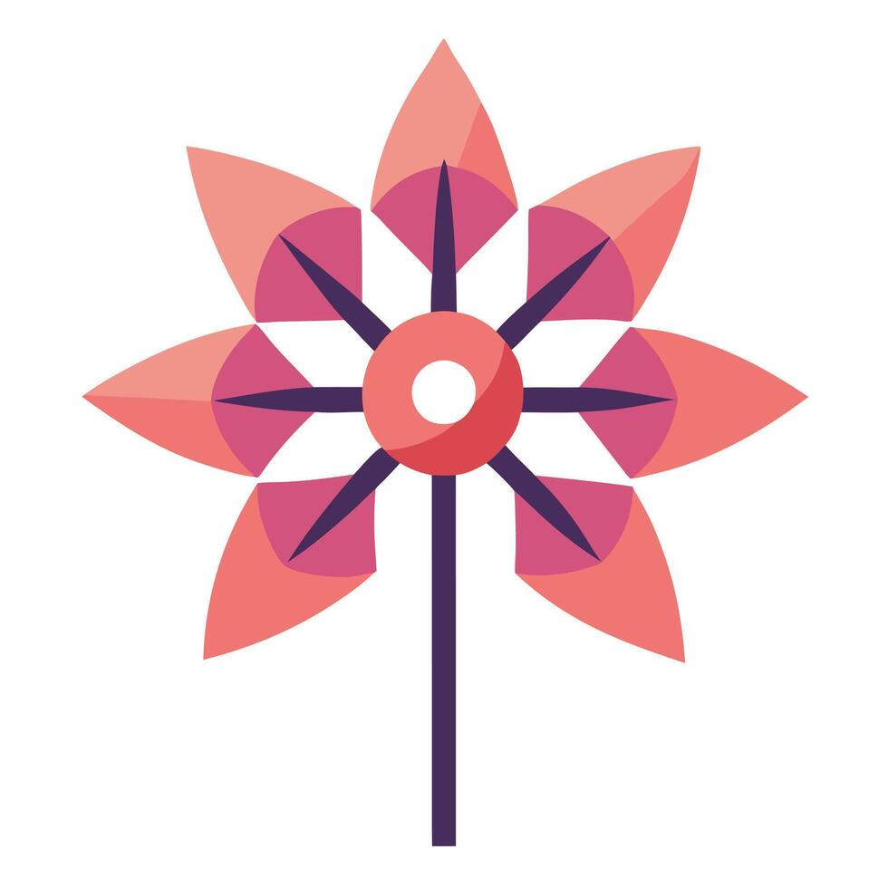 Subtle Direction Flat Arrow Petal Blossom and Flower Concept vector