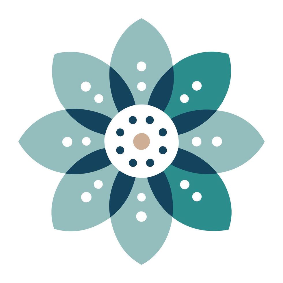 Airy Minimalism Floating Dot Petal Flower and Flower Concept vector