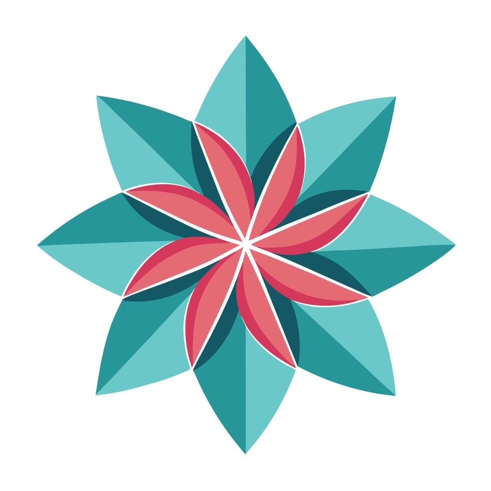 Airy Aesthetic Floating Triangle Petal Blossom and Flower Concept vector