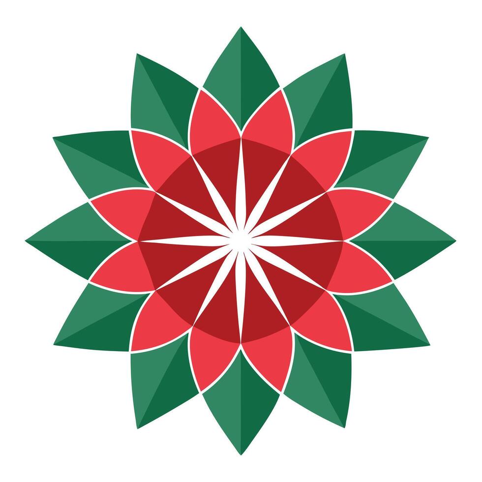 Symmetry Geometric Petal Cluster and Flower Concept vector