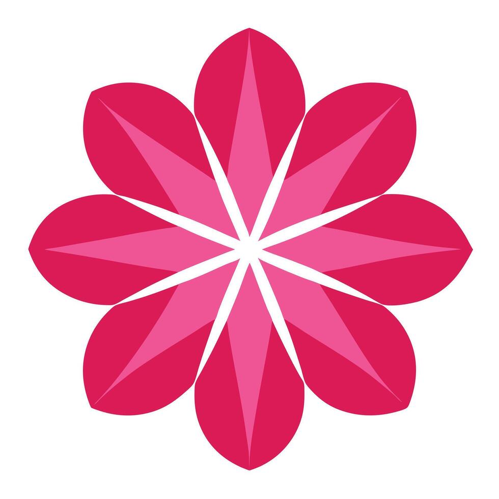 Creative Half Circle Petal Blossom with Bold Simplicity and Flower Concept vector