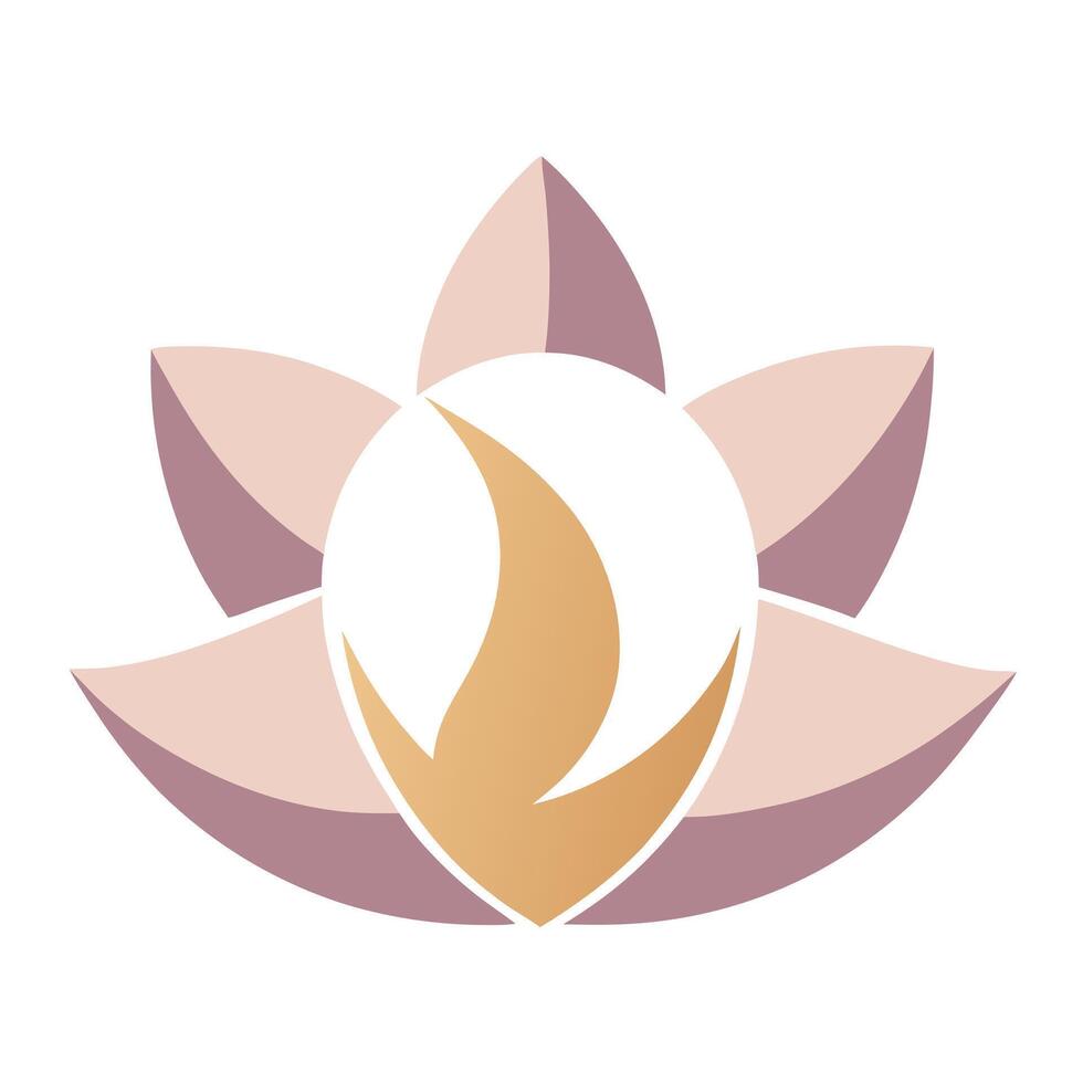 Celestial Simplicity Half Moon Petal Flower and Flower Concept vector