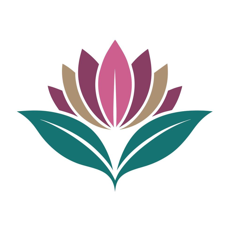 Modern Asymmetrical Modern Half Flower and Minimalist Design and Flower Concept vector