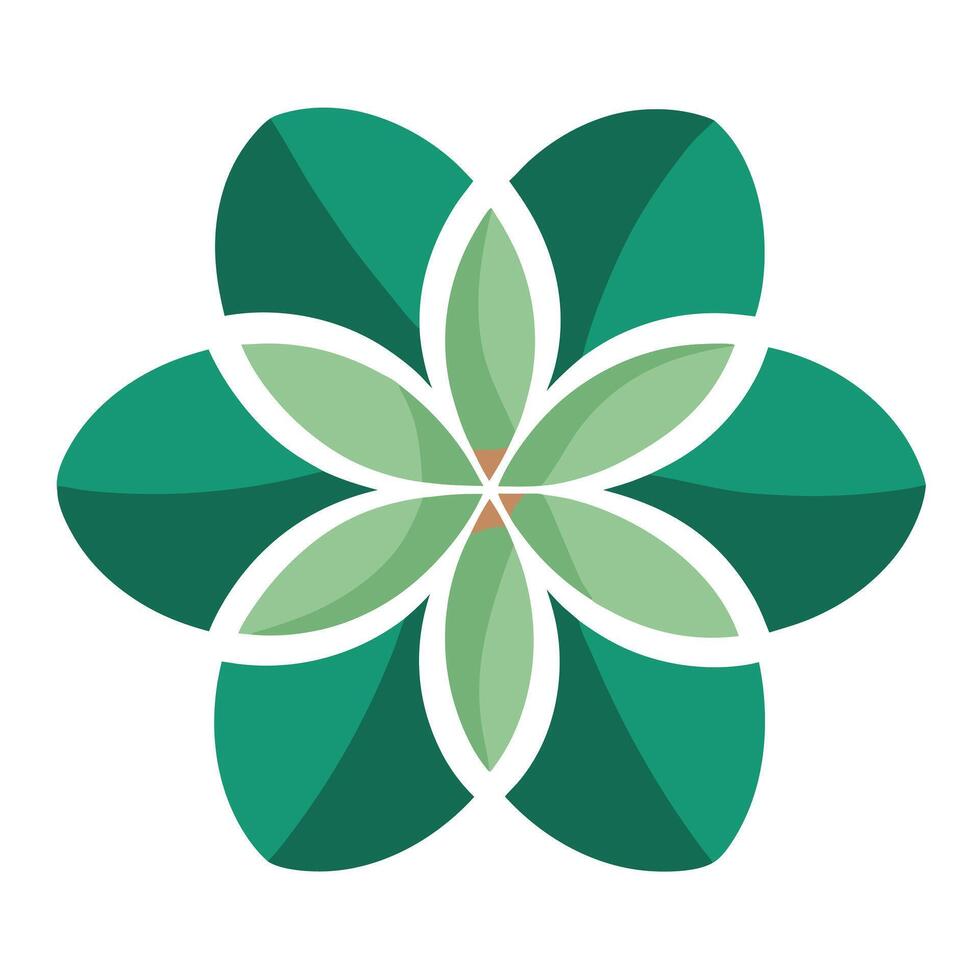 Creative Negative Space Design Half Open Petal Flower and Flower Concept vector