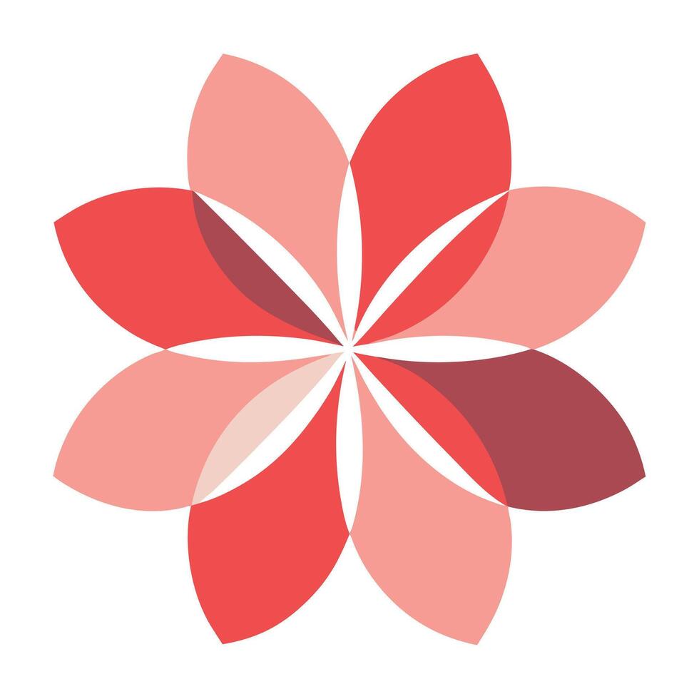 Modern Negative Space Design Half Open Petal Flower and Flower Concept vector