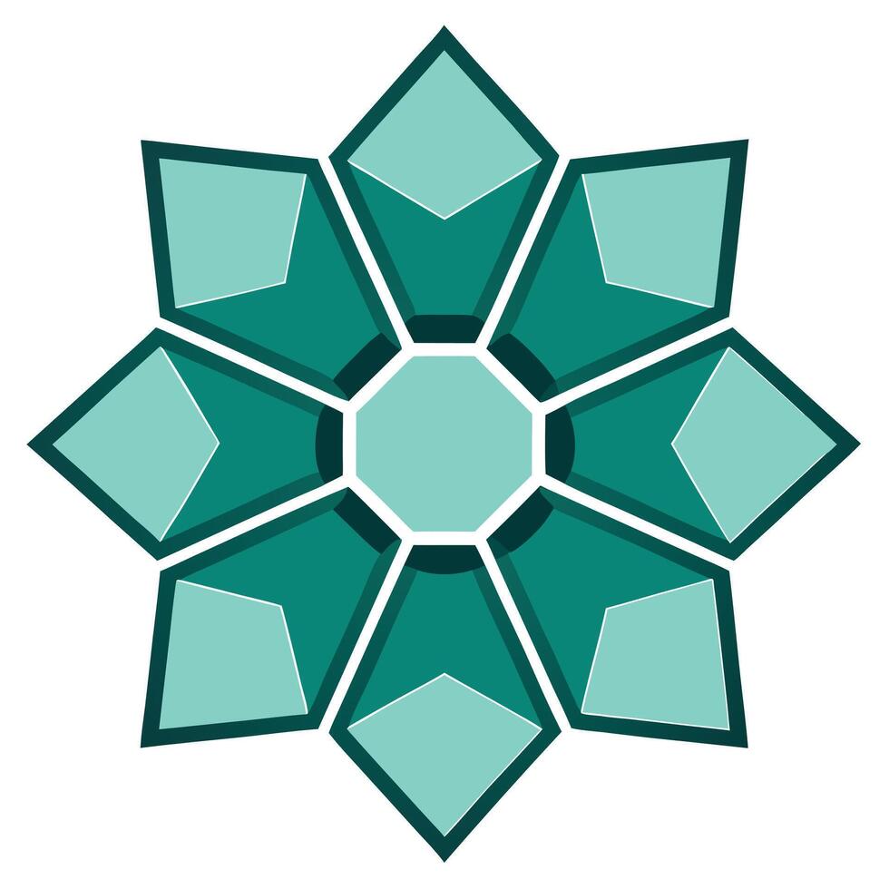 Creative Sharp Precision Hexagonal Petal Flower and Flower Concept vector