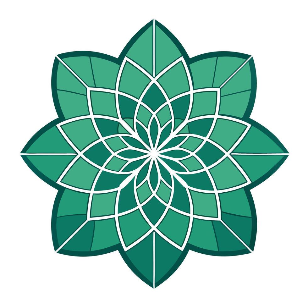 Modern Abstract Geometry Hexagonal Grid Petal Flower and Flower Concept vector