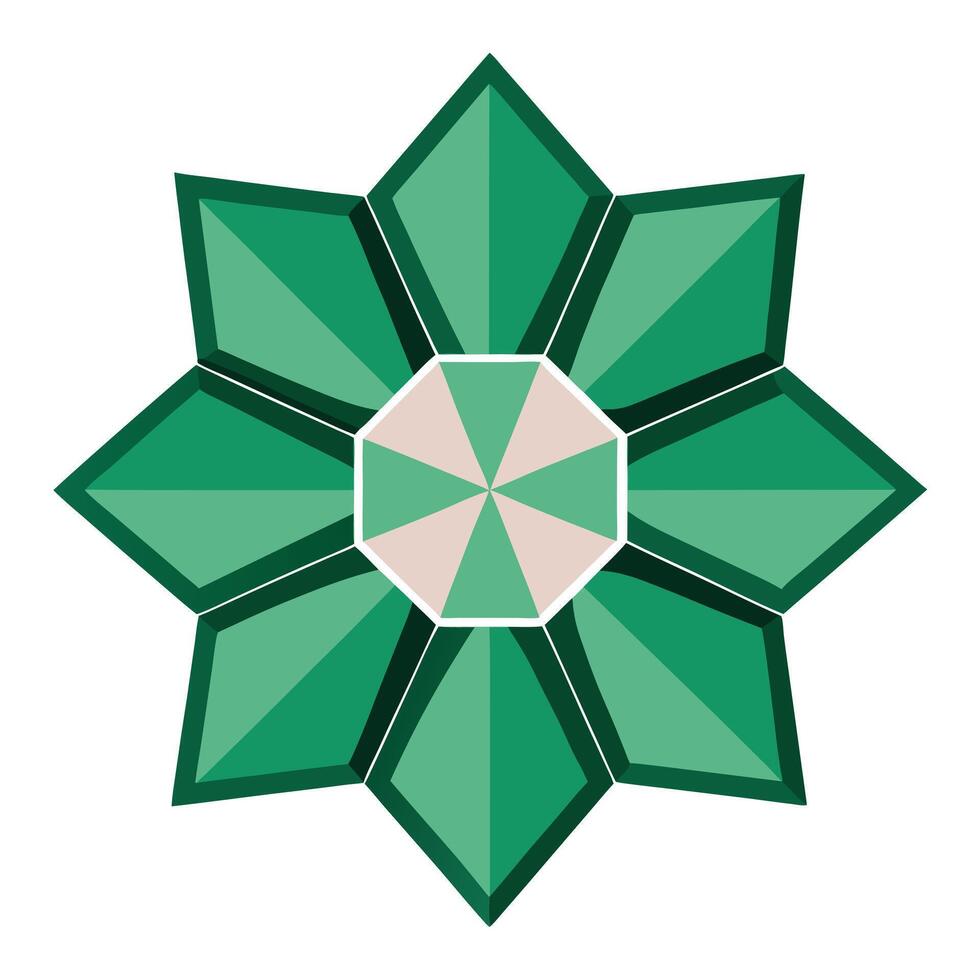Elegant Sharp Precision Hexagonal Petal Flower and Flower Concept vector