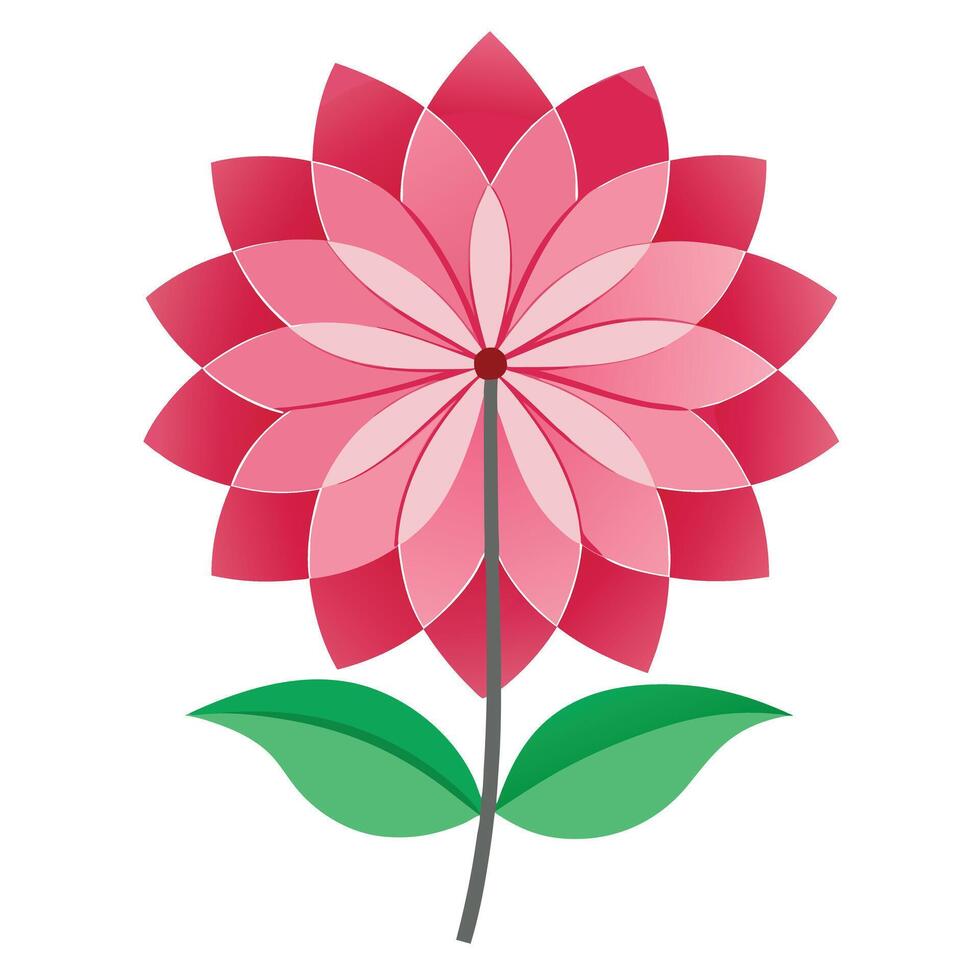 Elegant Linear Beauty Horizon Line Petal Blossom and Flower Concept vector