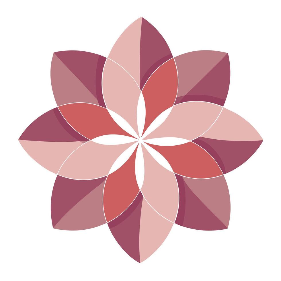 Elegant Clean Overlap Layered Semi Circles Flower and Flower Concept vector