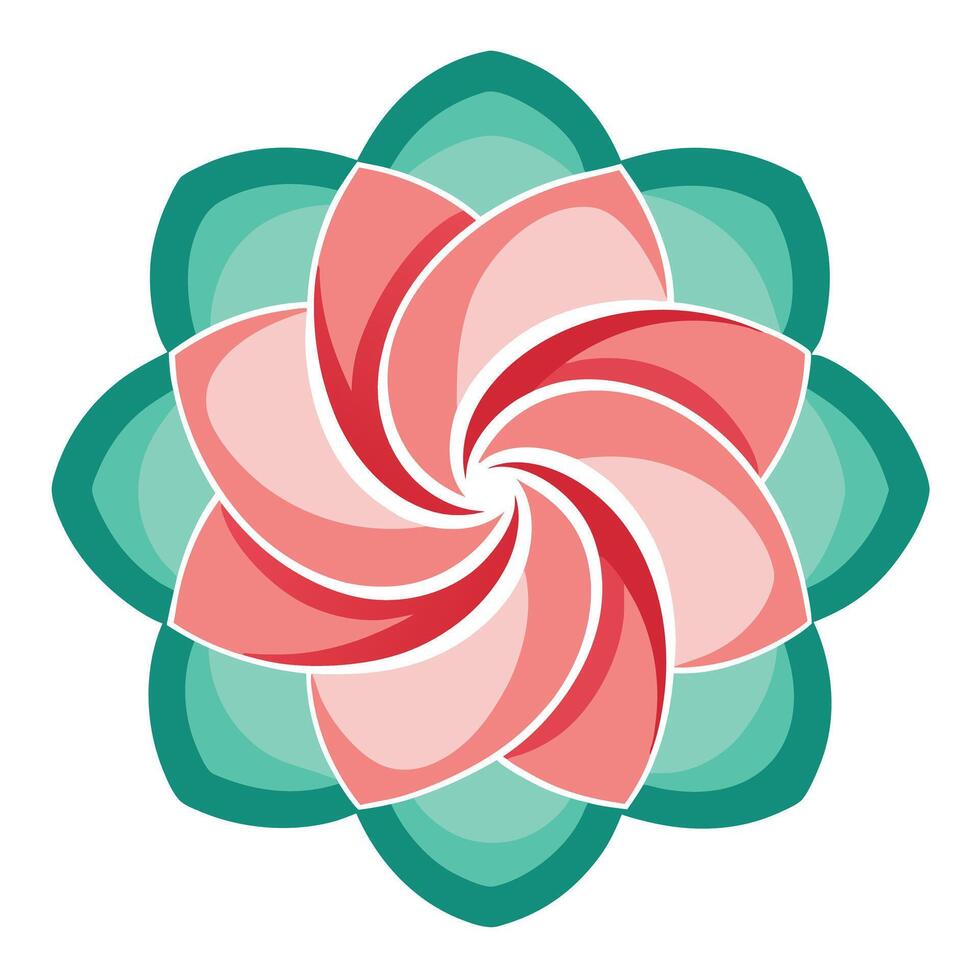 Flowing Motion Looped Petal Flower and Flower Concept vector