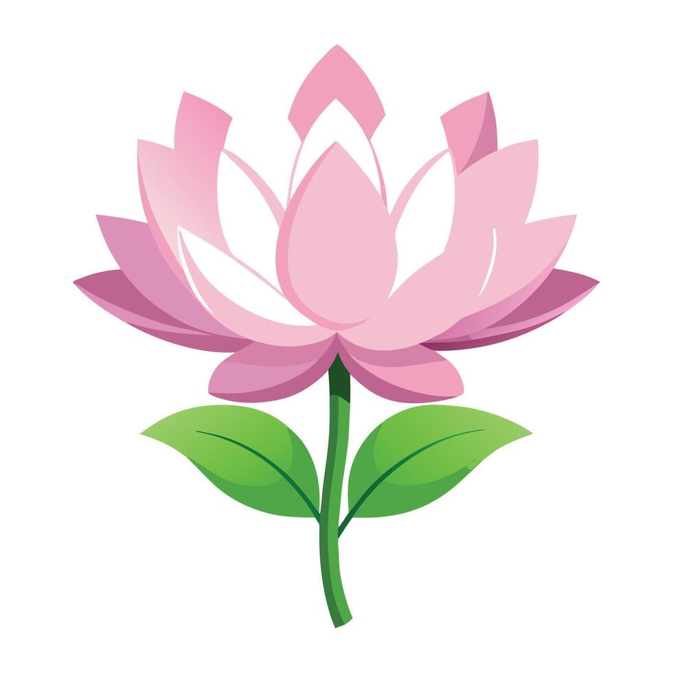 Serene Lotus Lotus Flower with Floating Leaves and Flower Concept vector