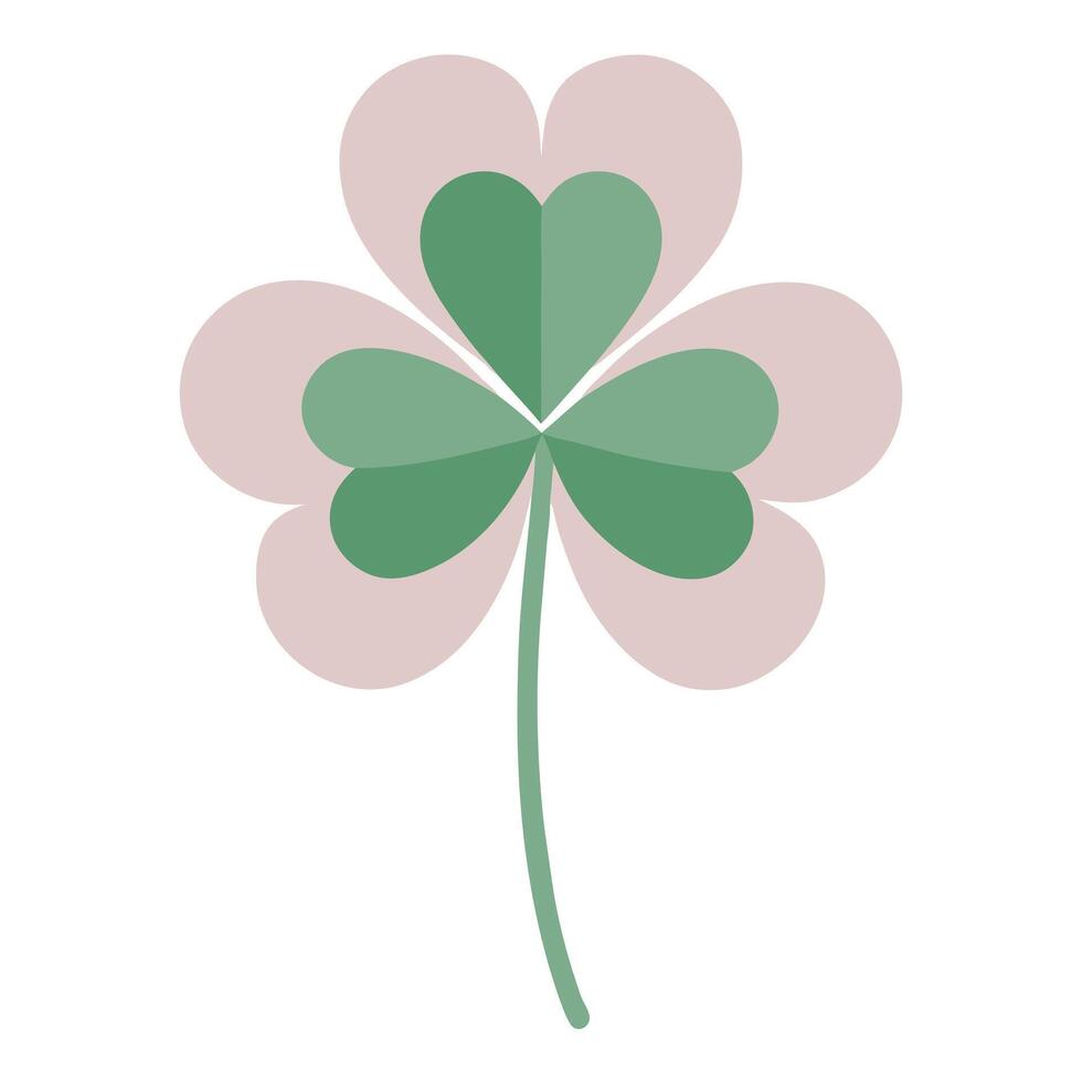 Soft Symmetry Minimalist Clover Blossom and Flower Concept vector